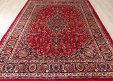 Signed Vintage Mashad Hand-Knotted Wool Persian Rug (Size: 245 X 340 CM)